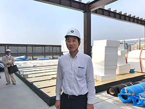 建設委員会視察 市民図書館建設現場