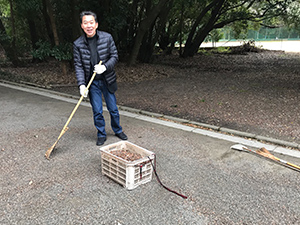 竈山神社清掃