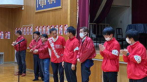 宮小学校での個人演説会