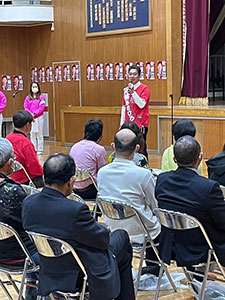 宮小学校での個人演説会