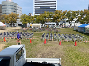和歌山城イベント準備作業